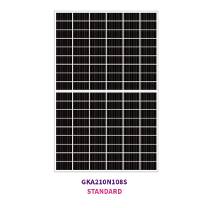 210 mm N-TİP mono 108 güneş enerjisi yarım hücresi 580 W